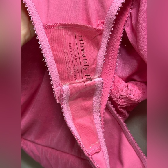 NEW Free People Intimately Forever Young Lace & Mesh Hot Pink Bodysuit Women’s M - Picture 6 of 12